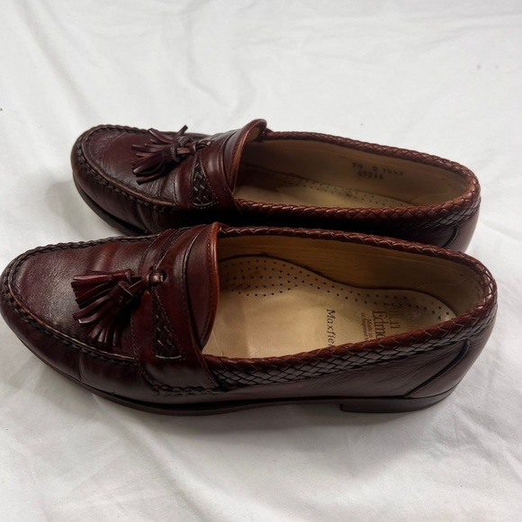 Mens Allen Edmonds Maxfield Brown Leather Slip On Casual Dress Shoes Size 7.5 D - Picture 4 of 8